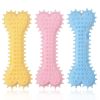 2pcs New dog grinding teeth biting toys Creamy scented with prickly flat bones Large and small dog teeth grinding toys; dog's gifts - 2pcs - yellow