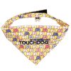 Touchdog 'Bad-to-the-Bone' Elephant Patterned Fashionable Velcro Bandana - Yellow - Large