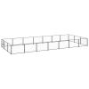 Dog Kennel Black 266.0 ft² Steel - Black