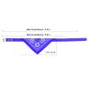 Adjustable Bandana Leather Pet Collar Triangle Scarf - Blue - M