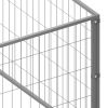 Dog Kennel Silver 32.3 ft² Steel - Silver