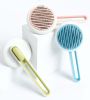 Pet Life 'Concepto' Modern Bristle Grooming Pet Deshedder Comb - Blue