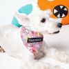 Touchdog 'Bad-to-the-Bone' Elephant Patterned Fashionable Velcro Bandana - Red - Small
