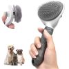 Pet Comb Stainless Steel Needle Comb Dog And Cat Hair Removal Floating Hair Cleaning Beauty Skin Care Pet Dog Cleaning Brush - Pink