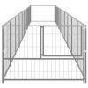 Dog Kennel Silver 107.6 ft² Steel - Silver