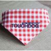 Touchdog 'Bad-to-the-Bone' Plaid Patterned Fashionable Velcro Bandana - Red - Medium