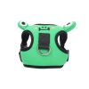 dog harness set; with leas frog leash pet mesh breathable small dog chest back retractable dog leash pet harness - Green frog+traction rope - XS
