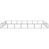 Dog Kennel Black 376.7 ft² Steel - Black