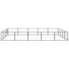 Dog Kennel Black 215.3 ft² Steel - Black