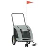 Pet Bike Trailer Gray Oxford Fabric and Iron - Gray