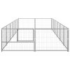 Dog Kennel Silver 129.2 ft² Steel - Silver