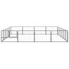Dog Kennel Black 215.3 ft² Steel - Black