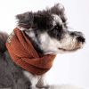 Touchdog Heavy Knitted Winter Dog Scarf - Coffee