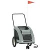 Pet Bike Trailer Gray Oxford Fabric and Iron - Gray