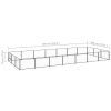 Dog Kennel Black 266.0 ft² Steel - Black