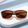 Fashion polarized sunglasses for men and women cross-border cycling glasses UV resistant leisure sports sunglasses - Black frame grey chip